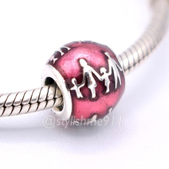 Pandora Jewelry - Authentic PANDORA Family Silhouettes Charm with Violet Enamel - 791399EN62